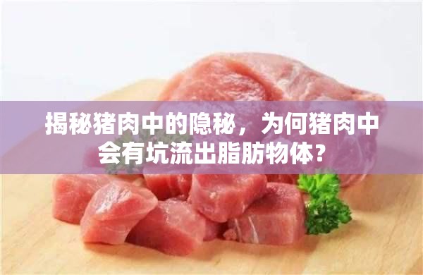揭秘豬肉中的隱秘，為何豬肉中會有坑流出脂肪物體？
