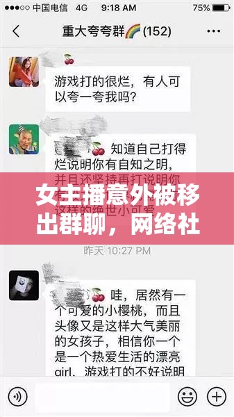 女主播意外被移出群聊，網(wǎng)絡(luò)社交中的邊界與尊重探討