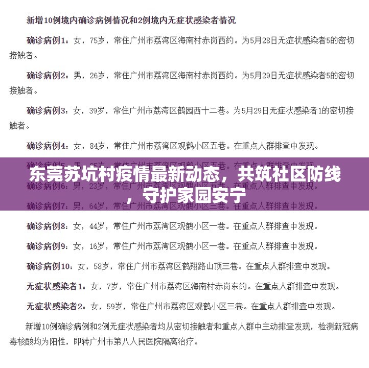 東莞蘇坑村疫情最新動態(tài)，共筑社區(qū)防線，守護(hù)家園安寧