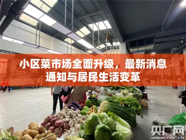 小區(qū)菜市場(chǎng)全面升級(jí)，最新消息通知與居民生活變革