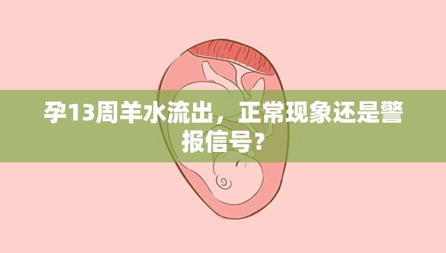 孕13周羊水流出，正?，F(xiàn)象還是警報(bào)信號(hào)？
