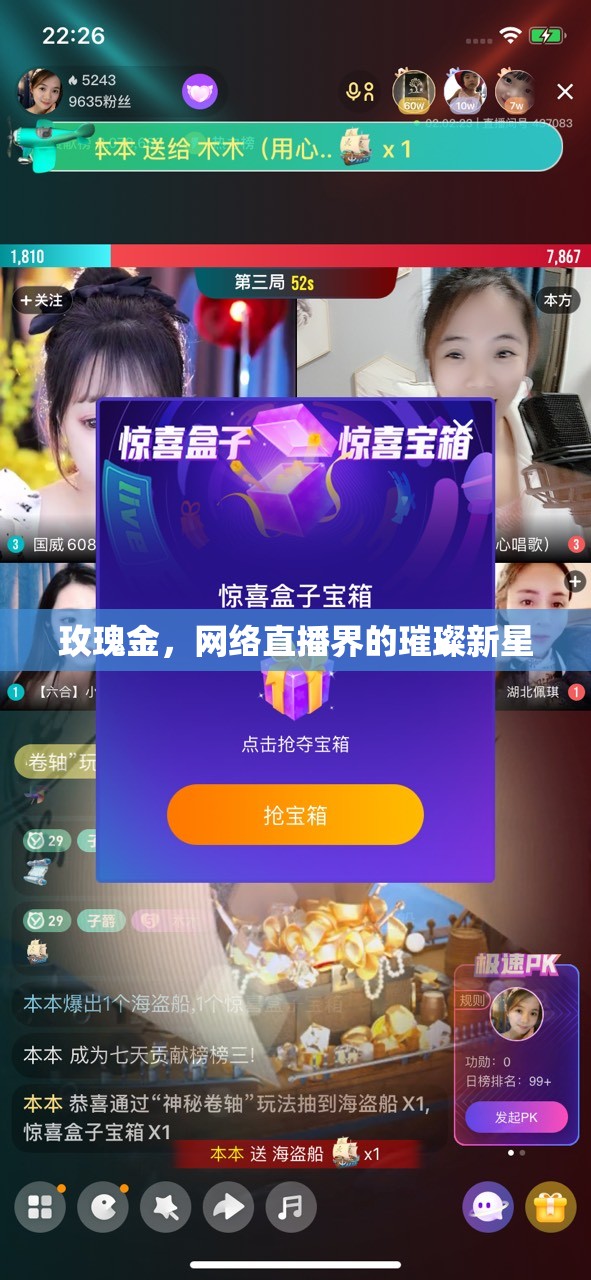 玫瑰金，網絡直播界的璀璨新星
