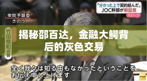 揭秘邵百達，金融大鱷背后的灰色交易