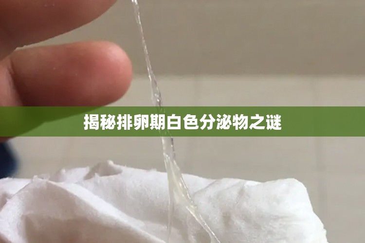 揭秘排卵期白色分泌物之謎