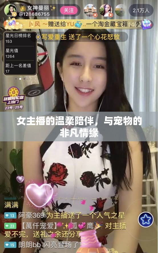 女主播的溫柔陪伴，與寵物的非凡情緣