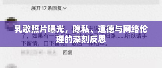 乳歌照片曝光，隱私、道德與網(wǎng)絡(luò)倫理的深刻反思