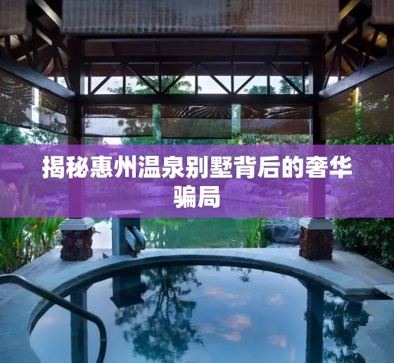 揭秘惠州溫泉別墅背后的奢華騙局