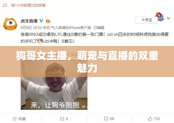 狗哥女主播，萌寵與直播的雙重魅力