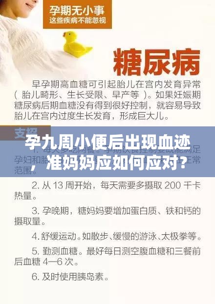 孕九周小便后出現(xiàn)血跡，準(zhǔn)媽媽應(yīng)如何應(yīng)對(duì)？