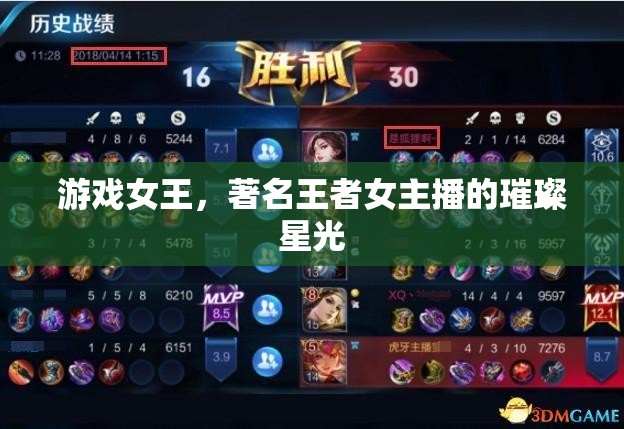 游戲女王，著名王者女主播的璀璨星光