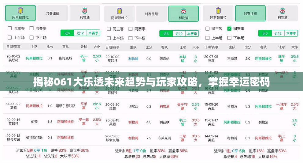 揭秘061大樂透未來趨勢與玩家攻略，掌握幸運密碼