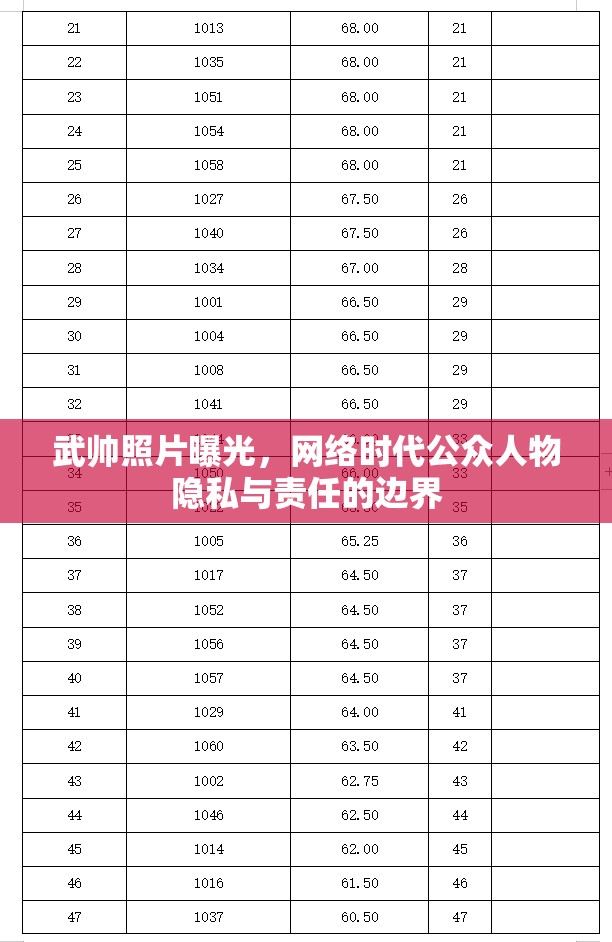 武帥照片曝光，網(wǎng)絡(luò)時(shí)代公眾人物隱私與責(zé)任的邊界