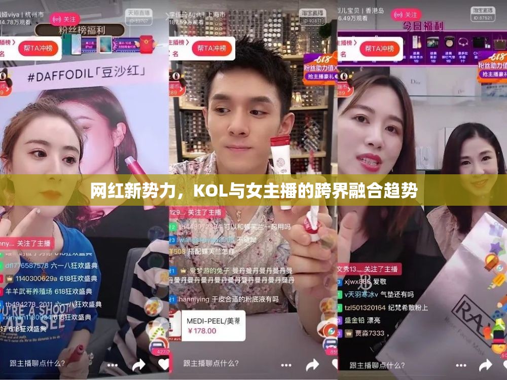 網(wǎng)紅新勢力，KOL與女主播的跨界融合趨勢