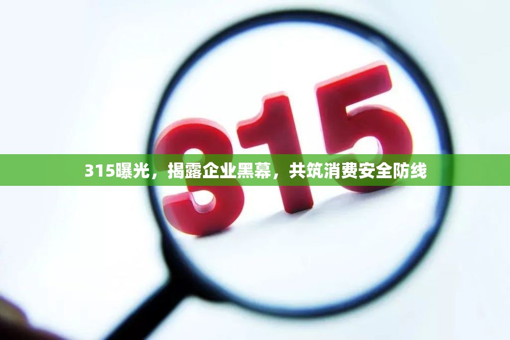 315曝光，揭露企業(yè)黑幕，共筑消費(fèi)安全防線