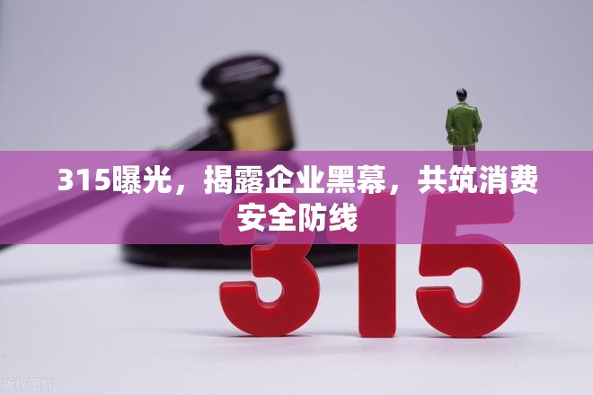 315曝光，揭露企業(yè)黑幕，共筑消費(fèi)安全防線