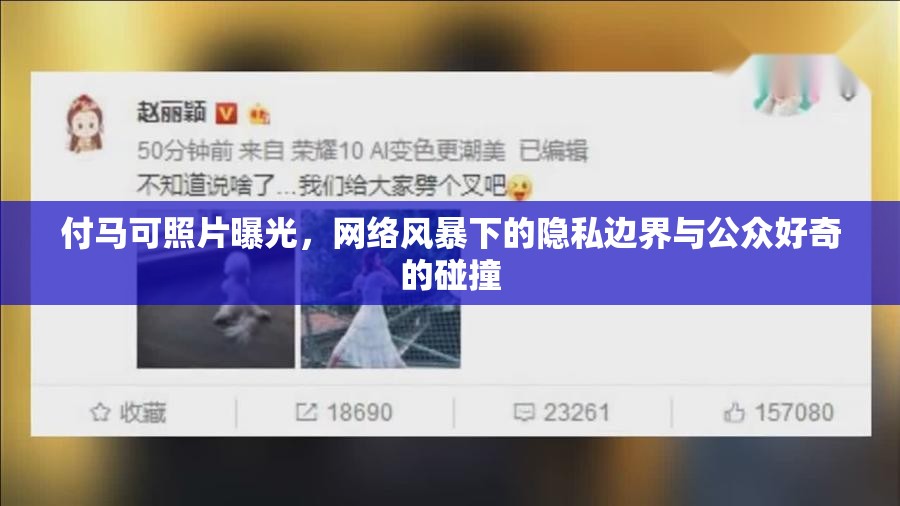 付馬可照片曝光，網(wǎng)絡(luò)風(fēng)暴下的隱私邊界與公眾好奇的碰撞