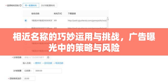 相近名稱的巧妙運用與挑戰(zhàn)，廣告曝光中的策略與風(fēng)險