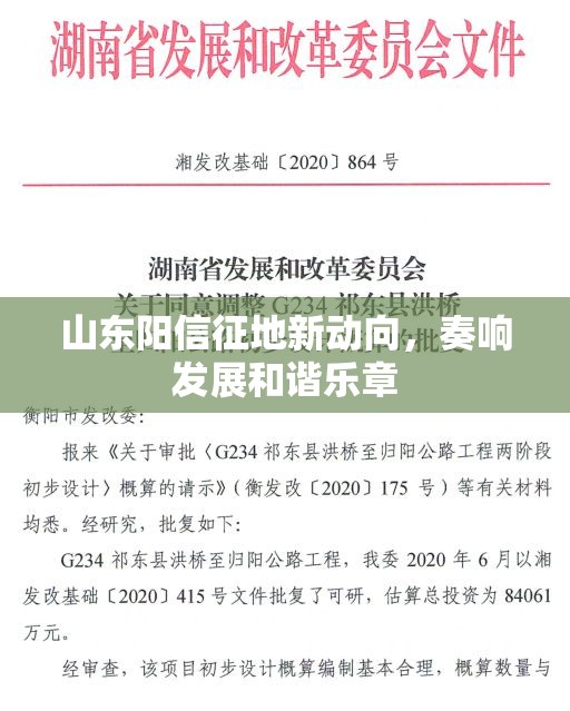 山東陽(yáng)信征地新動(dòng)向，奏響發(fā)展和諧樂(lè)章