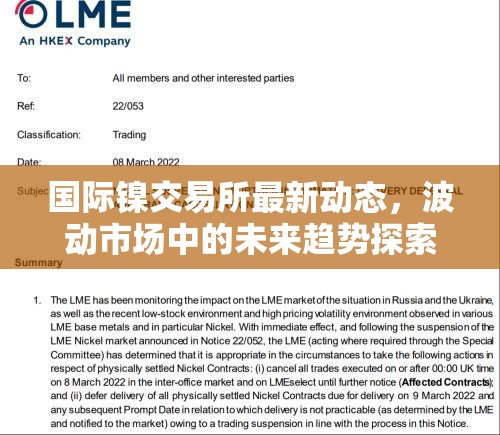 國(guó)際鎳交易所最新動(dòng)態(tài)，波動(dòng)市場(chǎng)中的未來(lái)趨勢(shì)探索