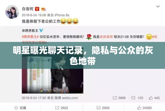 明星曝光聊天記錄，隱私與公眾的灰色地帶