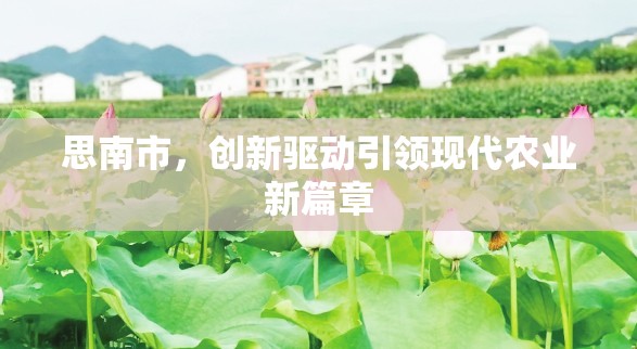 思南市，創(chuàng)新驅(qū)動(dòng)引領(lǐng)現(xiàn)代農(nóng)業(yè)新篇章
