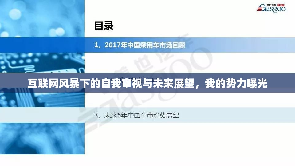 互聯(lián)網(wǎng)風暴下的自我審視與未來展望，我的勢力曝光