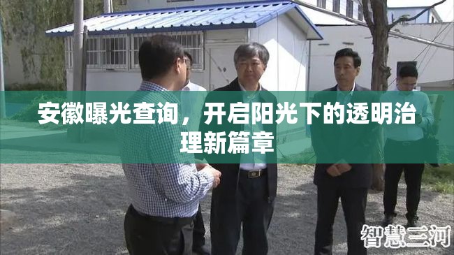 安徽曝光查詢，開啟陽光下的透明治理新篇章