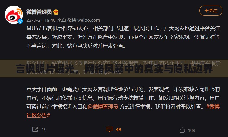 言楓照片曝光，網(wǎng)絡(luò)風(fēng)暴中的真實與隱私邊界