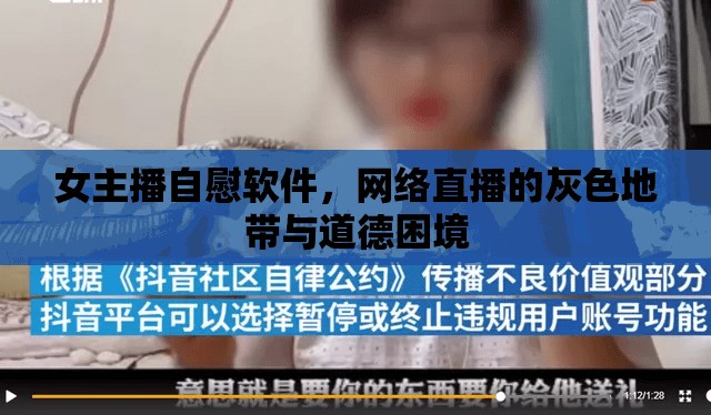 女主播自慰軟件，網(wǎng)絡(luò)直播的灰色地帶與道德困境