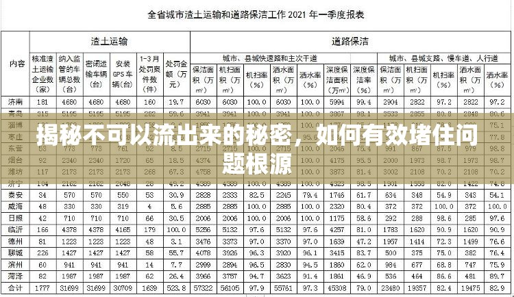 揭秘不可以流出來的秘密，如何有效堵住問題根源