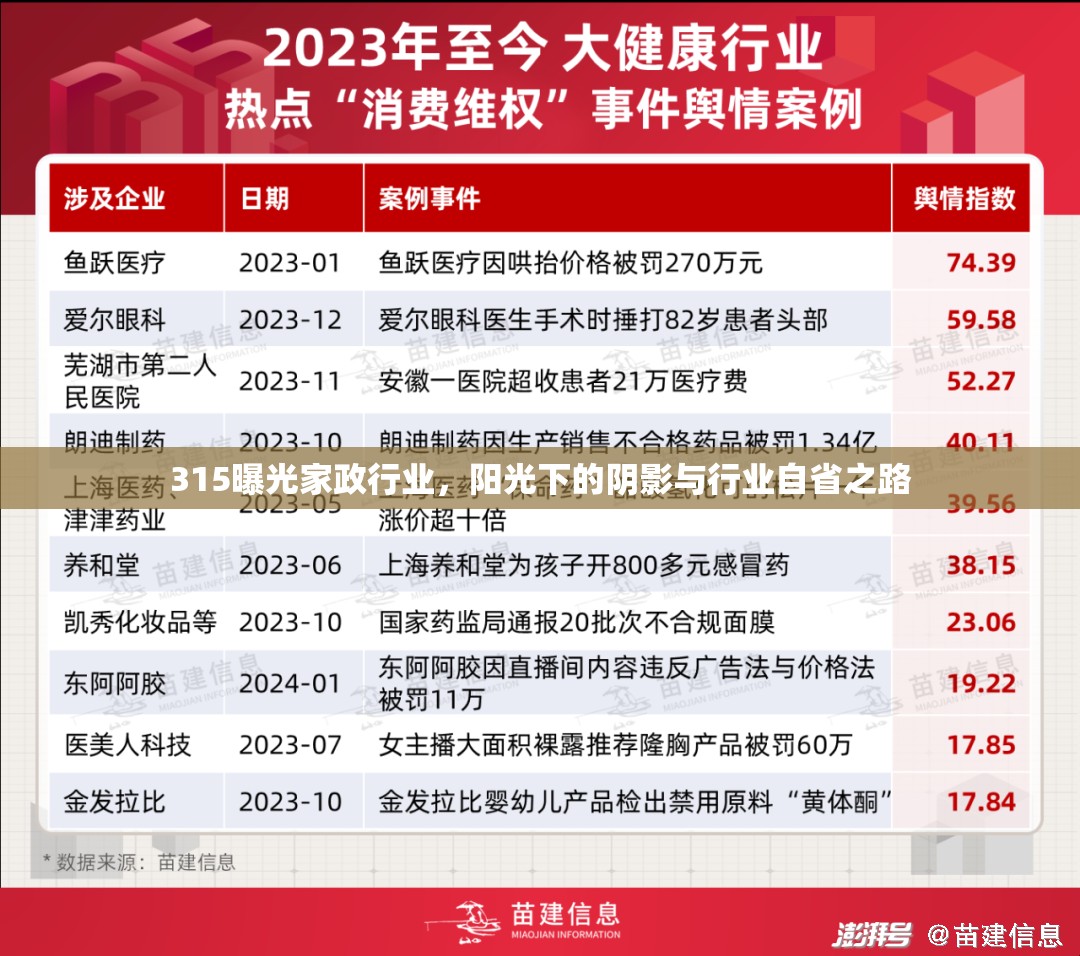 315曝光家政行業(yè)，陽光下的陰影與行業(yè)自省之路