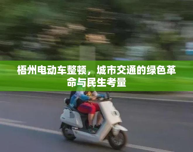 梧州電動車整頓，城市交通的綠色革命與民生考量