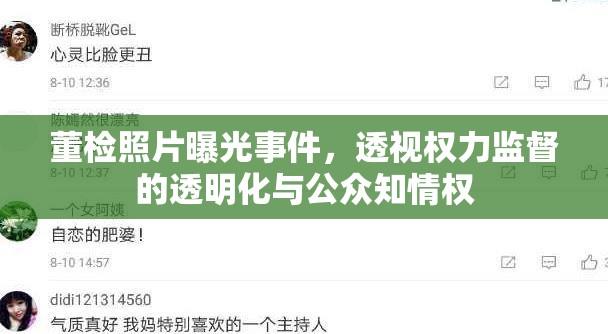 董檢照片曝光事件，透視權力監(jiān)督的透明化與公眾知情權