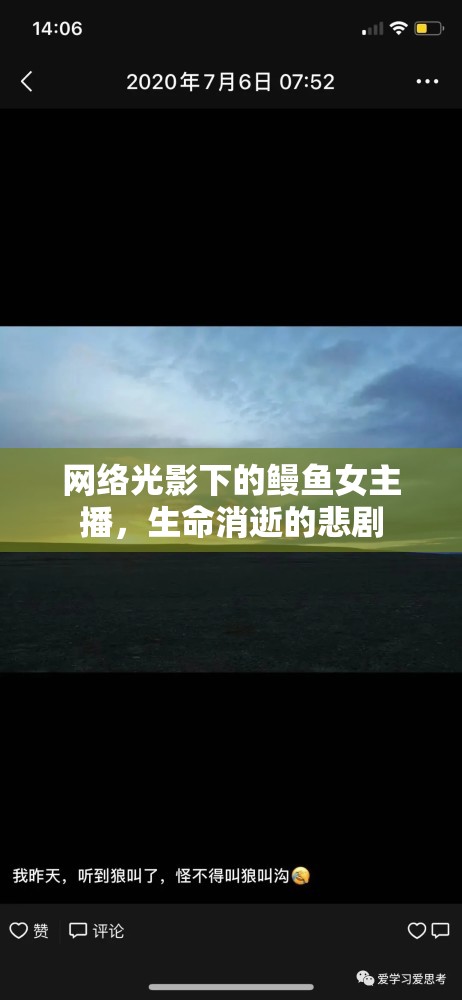 網(wǎng)絡光影下的鰻魚女主播，生命消逝的悲劇