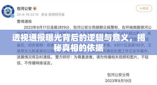 透視通報(bào)曝光背后的邏輯與意義，揭秘真相的依據(jù)