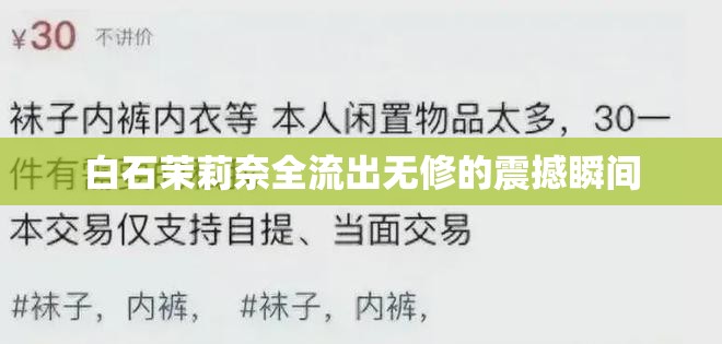 白石茉莉奈全流出無修的震撼瞬間