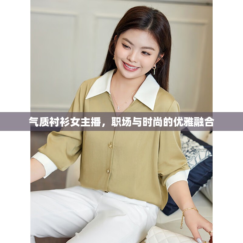 氣質(zhì)襯衫女主播，職場與時(shí)尚的優(yōu)雅融合