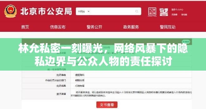 林允私密一刻曝光，網(wǎng)絡(luò)風(fēng)暴下的隱私邊界與公眾人物的責(zé)任探討