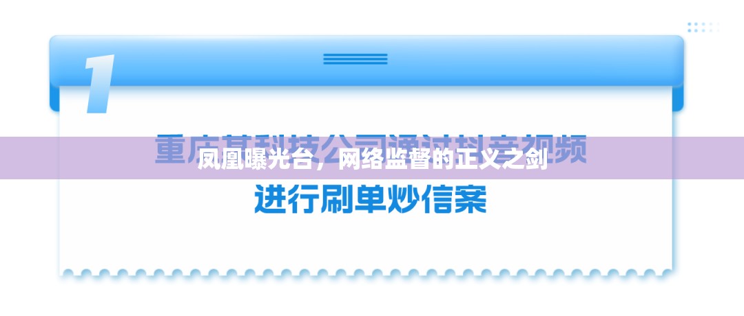 鳳凰曝光臺，網絡監(jiān)督的正義之劍
