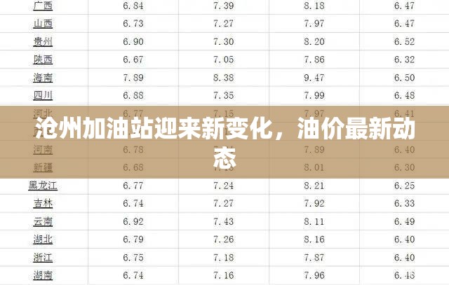 滄州加油站迎來新變化，油價最新動態(tài)