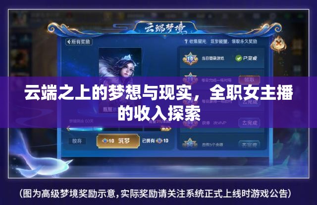 云端之上的夢(mèng)想與現(xiàn)實(shí)，全職女主播的收入探索