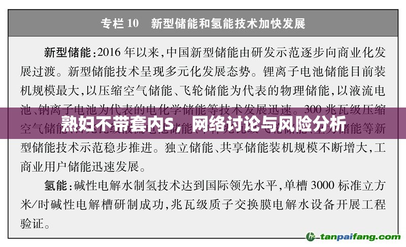 熟婦不帶套內S，網絡討論與風險分析