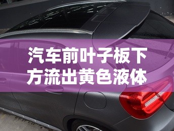汽車前葉子板下方流出黃色液體，原因與應(yīng)對措施