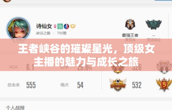 王者峽谷的璀璨星光，頂級(jí)女主播的魅力與成長(zhǎng)之旅
