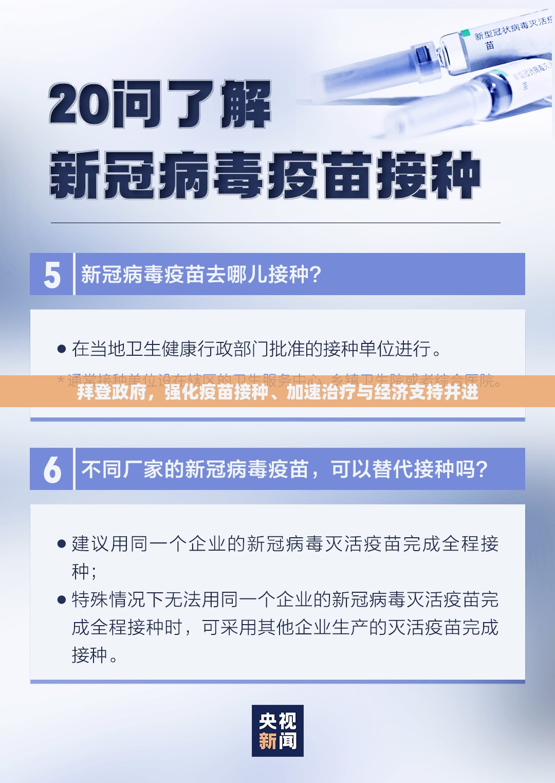 拜登政府，強(qiáng)化疫苗接種、加速治療與經(jīng)濟(jì)支持并進(jìn)