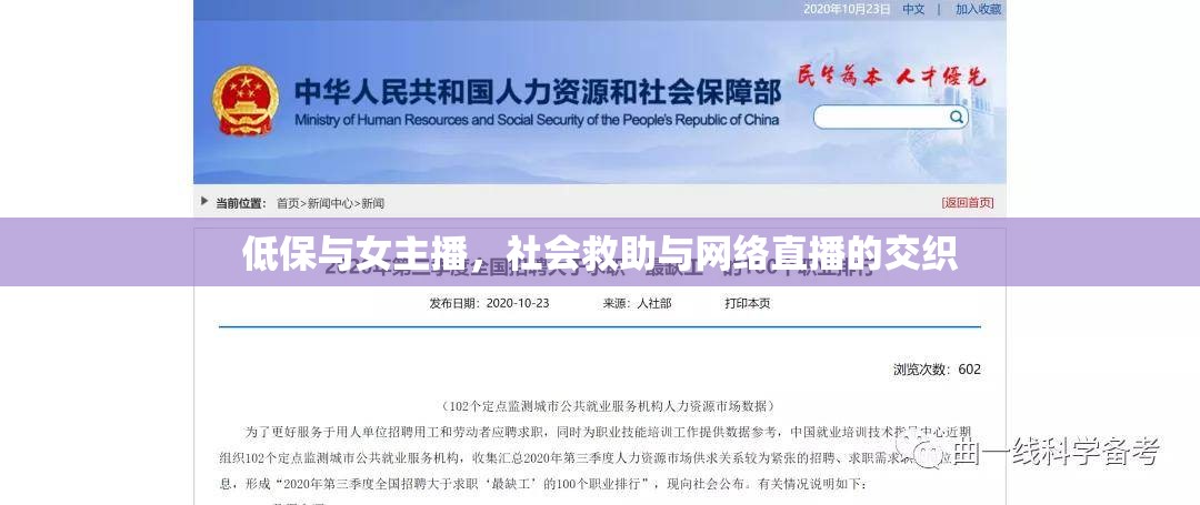 低保與女主播，社會救助與網(wǎng)絡直播的交織