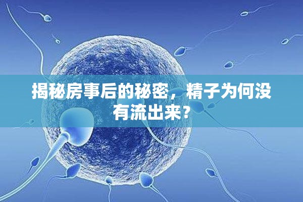 揭秘房事后的秘密，精子為何沒有流出來？