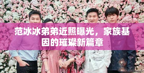 范冰冰弟弟近照曝光，家族基因的璀璨新篇章