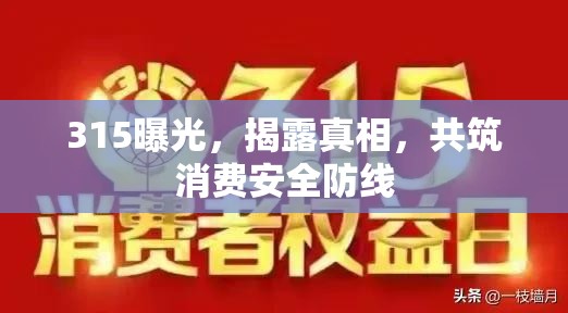 315曝光，揭露真相，共筑消費安全防線