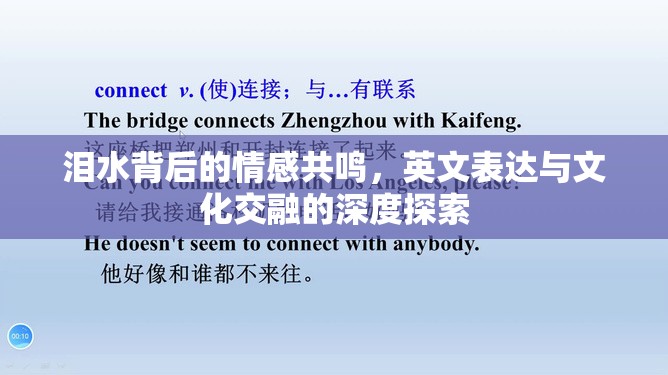 淚水背后的情感共鳴，英文表達(dá)與文化交融的深度探索
